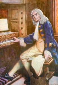 Handel, werkend aan het Hallelujah-koor door English School